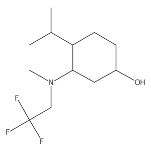 3-[Methyl(2,2,2-trifluoroethyl)amino]-4-(propan-2-yl)cyclohexan-1-ol结构式