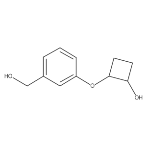 trans-2-[3-(Hydroxymethyl)phenoxy]cyclobutan-1-ol结构式