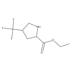 ethyl (2S,4S)-4-(trifluoromethyl)pyrrolidine-2-carboxylate结构式