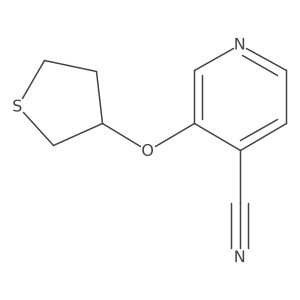 3-(Thiolan-3-yloxy)pyridine-4-carbonitrile Structure