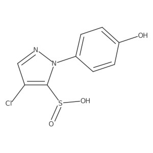 4-chloro-1-(4-hydroxyphenyl)-1H-pyrazole-5-sulfinic acid结构式