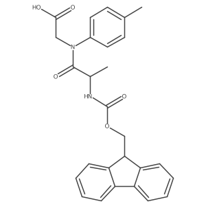 2-[(2R)-2-({[(9H-fluoren-9-yl)methoxy]carbonyl}amino)-N-(4-methylphenyl)propanamido]acetic acid Structure