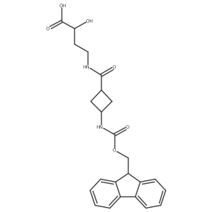 (2S)-2-hydroxy-4-{[(1rs,3rs)-3-({[(9H-fluoren-9-yl)methoxy]carbonyl}amino)cyclobutyl]formamido}butanoic acid Structure