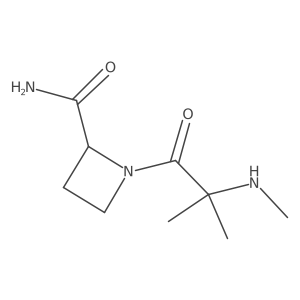1-[2-Methyl-2-(methylamino)propanoyl]azetidine-2-carboxamide结构式
