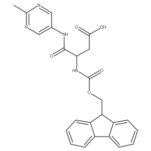 3-({[(9H-fluoren-9-yl)methoxy]carbonyl}amino)-3-[(2-methylpyrimidin-5-yl)carbamoyl]propanoic acid结构式
