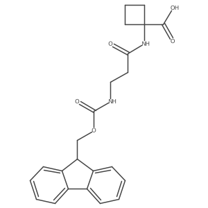 1-[3-({[(9H-fluoren-9-yl)methoxy]carbonyl}amino)propanamido]cyclobutane-1-carboxylic acid Structure