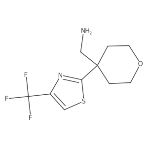 {4-[4-(Trifluoromethyl)-1,3-thiazol-2-yl]oxan-4-yl}methanamine结构式