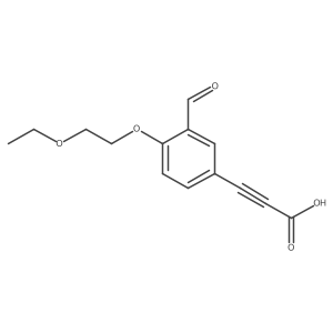 3-[4-(2-Ethoxyethoxy)-3-formylphenyl]prop-2-ynoic acid Structure