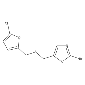 2-Bromo-5-({[(5-chlorofuran-2-yl)methyl]sulfanyl}methyl)-1,3-thiazole Structure