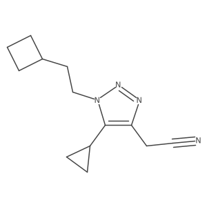 2-[1-(2-cyclobutylethyl)-5-cyclopropyl-1H-1,2,3-triazol-4-yl]acetonitrile结构式