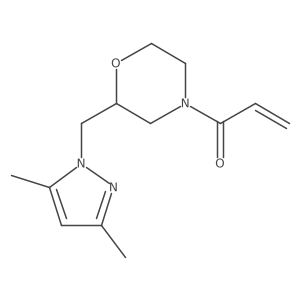 1-[2-[(3,5-Dimethylpyrazol-1-yl)methyl]morpholin-4-yl]prop-2-en-1-one结构式