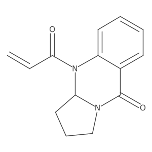 4-Prop-2-enoyl-1,2,3,3a-tetrahydropyrrolo[2,1-b]quinazolin-9-one结构式