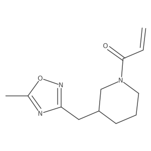 1-[3-[(5-Methyl-1,2,4-oxadiazol-3-yl)methyl]piperidin-1-yl]prop-2-en-1-one Structure