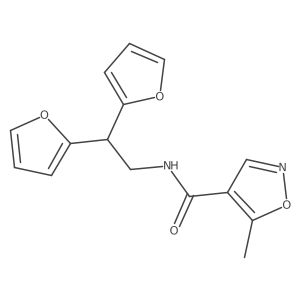 N-(2,2-di(furan-2-yl)ethyl)-5-methylisoxazole-4-carboxamide Structure