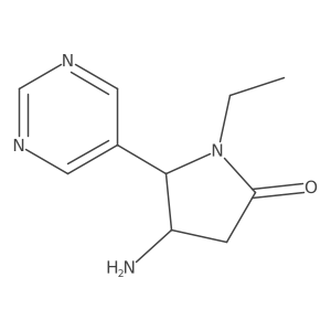 4-Amino-1-ethyl-5-(pyrimidin-5-yl)pyrrolidin-2-one Structure