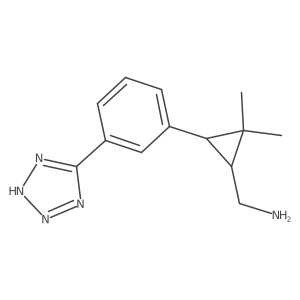 rac-[(1R,3R)-2,2-dimethyl-3-[3-(1H-1,2,3,4-tetrazol-5-yl)phenyl]cyclopropyl]methanamine结构式