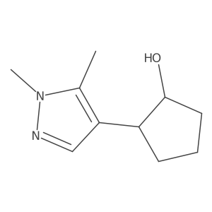 rac-(1R,2S)-2-(1,5-dimethyl-1H-pyrazol-4-yl)cyclopentan-1-ol结构式