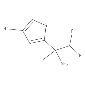 2-(4-Bromothiophen-2-yl)-1,1-difluoropropan-2-amine Structure