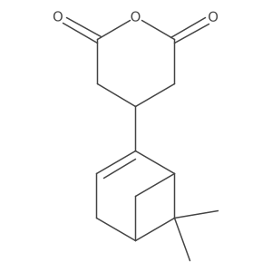 4-{6,6-Dimethylbicyclo[3.1.1]hept-2-en-2-yl}oxane-2,6-dione Structure