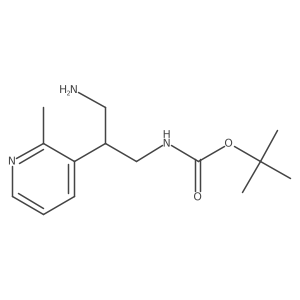 tert-butyl N-[3-amino-2-(2-methylpyridin-3-yl)propyl]carbamate结构式