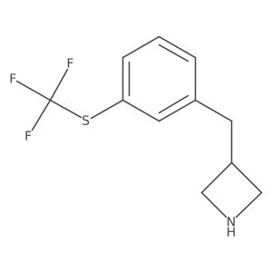 3-({3-[(Trifluoromethyl)sulfanyl]phenyl}methyl)azetidine结构式