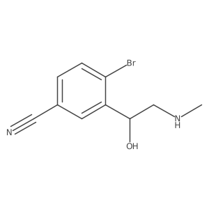 4-Bromo-3-[1-hydroxy-2-(methylamino)ethyl]benzonitrile Structure