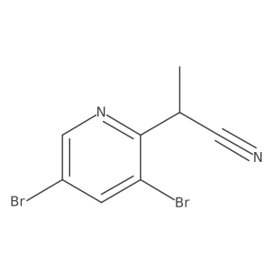 2-(3,5-Dibromopyridin-2-yl)propanenitrile Structure