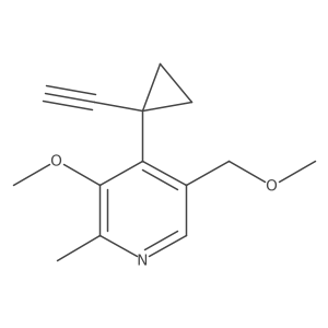 4-(1-Ethynylcyclopropyl)-3-methoxy-5-(methoxymethyl)-2-methylpyridine Structure