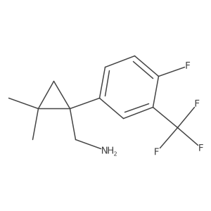 {1-[4-Fluoro-3-(trifluoromethyl)phenyl]-2,2-dimethylcyclopropyl}methanamine Structure