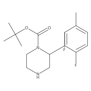 Tert-butyl 2-(2,6-difluoro-3-methylphenyl)piperazine-1-carboxylate Structure