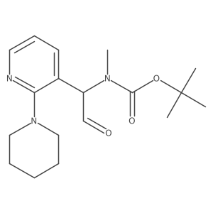 tert-butyl N-methyl-N-{2-oxo-1-[2-(piperidin-1-yl)pyridin-3-yl]ethyl}carbamate Structure