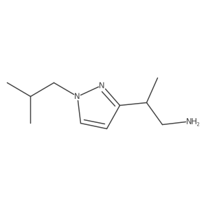 2-[1-(2-methylpropyl)-1H-pyrazol-3-yl]propan-1-amine结构式