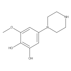 3-Methoxy-5-(piperazin-1-yl)benzene-1,2-diol Structure