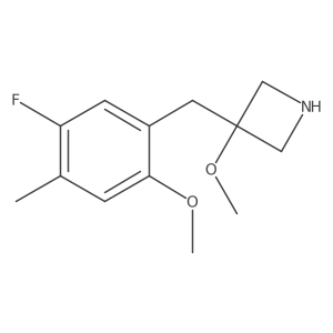 3-[(5-Fluoro-2-methoxy-4-methylphenyl)methyl]-3-methoxyazetidine结构式