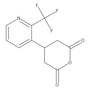 4-[2-(Trifluoromethyl)pyridin-3-yl]oxane-2,6-dione结构式