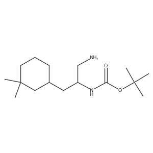 tert-butyl N-[1-amino-3-(3,3-dimethylcyclohexyl)propan-2-yl]carbamate结构式