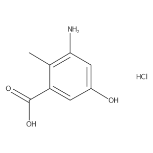 3-Amino-5-hydroxy-2-methylbenzoic acid;hydrochloride Structure