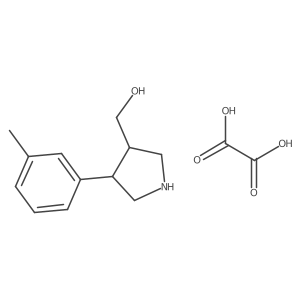 ((3R,4S)-4-(M-Tolyl)pyrrolidin-3-YL)methanol oxalate结构式
