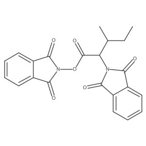 1,3-dioxo-2,3-dihydro-1H-isoindol-2-yl 2-(1,3-dioxo-2,3-dihydro-1H-isoindol-2-yl)-3-methylpentanoate结构式