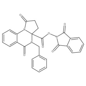 1,3-dioxo-2,3-dihydro-1H-isoindol-2-yl 4-benzyl-1,5-dioxo-1H,2H,3H,3aH,4H,5H-pyrrolo[1,2-a]quinazoline-3a-carboxylate结构式