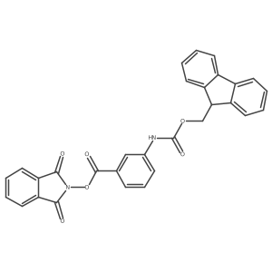 1,3-dioxo-2,3-dihydro-1H-isoindol-2-yl 3-({[(9H-fluoren-9-yl)methoxy]carbonyl}amino)benzoate结构式