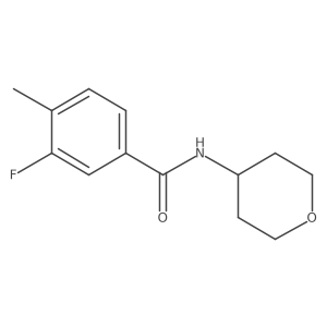 3-fluoro-4-methyl-N-(oxan-4-yl)benzamide结构式