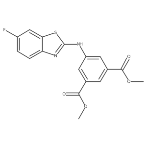 Dimethyl 5-((6-fluorobenzo[d]thiazol-2-yl)amino)isophthalate Structure
