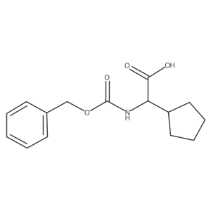 (R)-2-(((Benzyloxy)carbonyl)amino)-2-cyclopentylacetic acid结构式