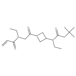 Tert-butyl N-ethyl-N-[1-[2-[ethyl(prop-2-enoyl)amino]acetyl]azetidin-3-yl]carbamate结构式