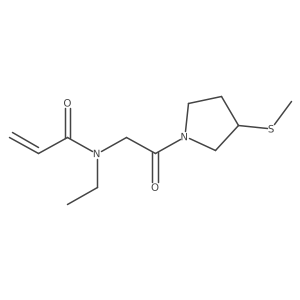 N-Ethyl-N-[2-(3-methylsulfanylpyrrolidin-1-yl)-2-oxoethyl]prop-2-enamide Structure