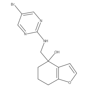 4-{[(5-Bromopyrimidin-2-yl)amino]methyl}-4,5,6,7-tetrahydro-1-benzofuran-4-ol结构式
