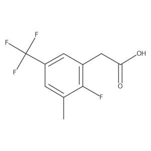 2-Fluoro-3-methyl-5-(trifluoromethyl)phenylacetic acid结构式