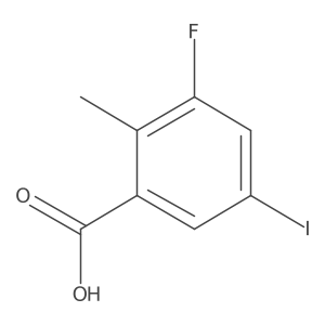 3-Fluoro-5-iodo-2-methylbenzoic acid结构式