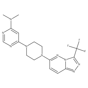N,N-dimethyl-6-{4-[3-(trifluoromethyl)-[1,2,4]triazolo[4,3-b]pyridazin-6-yl]piperazin-1-yl}pyrimidin-4-amine Structure